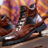 Afonso - Botas de Cuero de Cocodrilo Auténtico