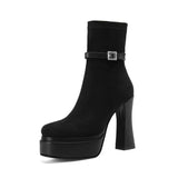 Janete - Botas de lujo con plataforma que combinan comodidad y estilo en cada paso