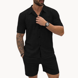 Conjunto Retro de Camisa y Pantalones Cortos