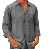 Camisa de Mezcla Transpirable y Corte Relajado