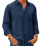Camisa de Mezcla Transpirable y Corte Relajado