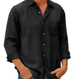 Camisa de Mezcla Transpirable y Corte Relajado
