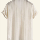 Camisa Ligera con Cuello Acanalado