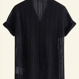 Camisa Ligera con Cuello Acanalado
