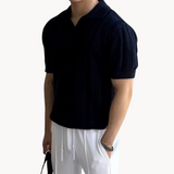 Camisa de Punto con Cuello Abierto