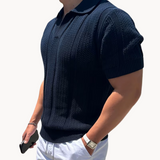 Camisa de Punto con Cuello Abierto