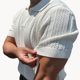 Camisa de Punto con Cuello Abierto