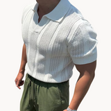 Camisa de Punto con Cuello Abierto