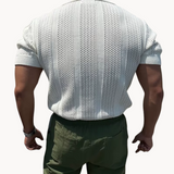 Camisa de Punto con Cuello Abierto
