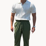 Camisa de Punto con Cuello Abierto