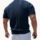 Camisa de Punto con Cuello Abierto