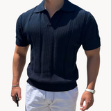 Camisa de Punto con Cuello Abierto