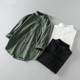 Elegante Camisa de Cuello Mandarín