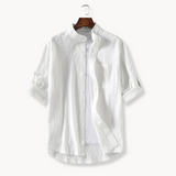 Elegante Camisa de Cuello Mandarín