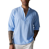 Camisa de Textura Arrugada y Transpirable