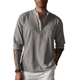 Camisa de Textura Arrugada y Transpirable