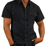 Camisa de Manga Corta con Dos Bolsillos