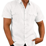 Camisa de Manga Corta con Dos Bolsillos