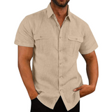 Camisa de Manga Corta con Dos Bolsillos