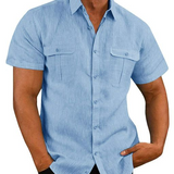 Camisa de Manga Corta con Dos Bolsillos
