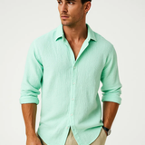 Camisa de Cuello Inteligente con Botones Completos