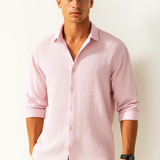 Camisa de Cuello Inteligente con Botones Completos