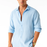 Camisa de Cuello Inteligente con Botones Completos