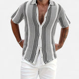 Camisa de Mezcla Ligera con Rayas