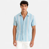 Camisa de Mezcla Ligera con Rayas