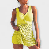 Isabela - Conjunto de bikini de dos piezas con falda