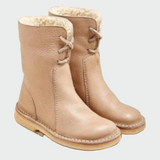 Botines de cuero impermeables con forro de lana suave