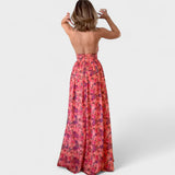 Vestido Largo Floral con Tirantes