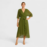 Ialina - Vestido Elegante con Cintura Definida