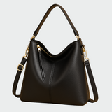 Clásica bolsa hobo de cuero