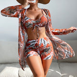 Paula - Set de Bikini de 3 Piezas con Diseño Estampado