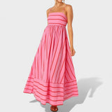 Isabel - Vestido Largo con Rayas