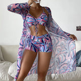 Paula - Set de Bikini de 3 Piezas con Diseño Estampado