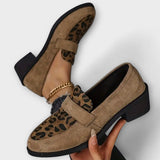 Zapatos elegantes para mujer con diseño de leopardo