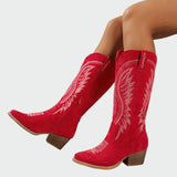 Elegantes Botas Vaqueras con Bordado