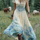 Serena - Vestido Floral Maxi Corto