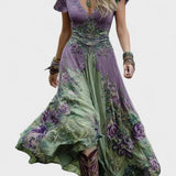Serena - Vestido Corto Floral Maxi