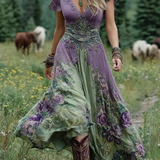 Serena - Vestido Floral Maxi Corto