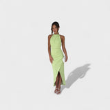 Camila - Vestido Largo con Detalles Plisados