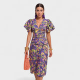 Lília - Tropical Flame Dress