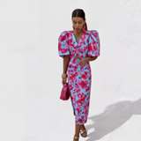Lília - Tropical Flame Dress