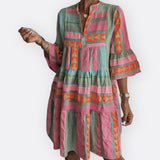 Madalena - Vestido Boho de Capas con Corte Suelto