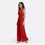 Leonor - Mono Sin Mangas de Pierna Ancha con Estilo Chic