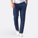 Hélder - Pantalones Ligeros de Lino para Uso Casual