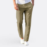 Hélder - Pantalones Ligeros de Lino para Uso Casual