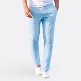 Hélder - Pantalones Ligeros de Lino para Uso Casual